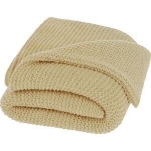 Seasons Suzy Polyester Knitted Blanket / Beige